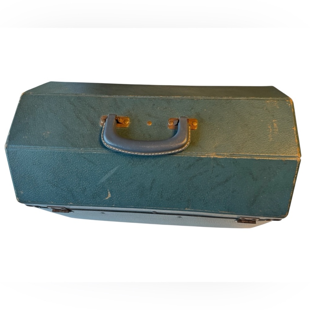 Vintage Alco Division Blue Pet Carrier Cat Dog Travel Case Trunk Tool Box RARE - Picture 11 of 13